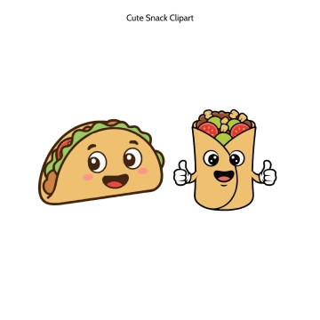 Free Cute Snack Cartoon Vector Clipart (PNG, SVG) to Edit Online