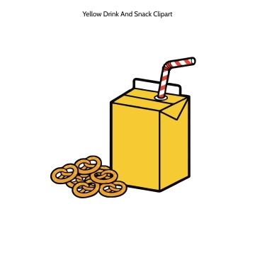Free Yellow Drink And Snack Vector Clipart (PNG, SVG) to Edit Online