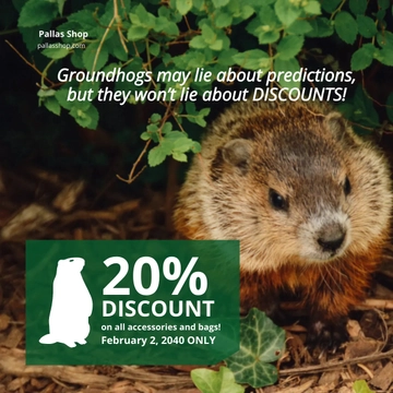 Free Funny Groundhog Day Instagram Post Template to Edit Online