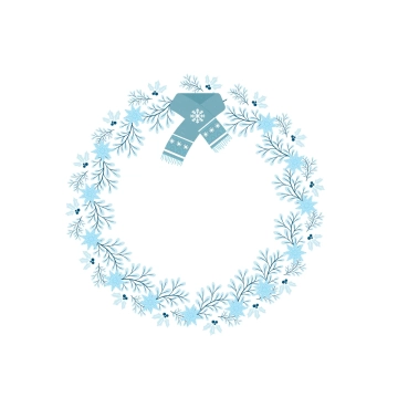 Free Winter Christmas Wreath Clipart Template to Edit Online