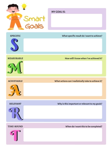 Free Fun SMART Goal Setting Worksheet to Edit Online