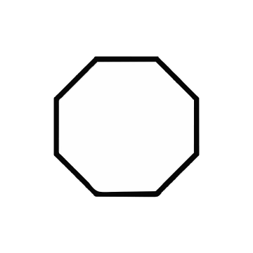 Free Octagon Outline Shape to Edit Online