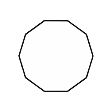 Free Decagon Outline Shape to Edit Online