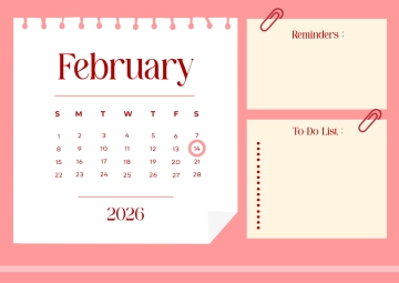 Free February 2026 To Do List  Calendar Template to Edit Online
