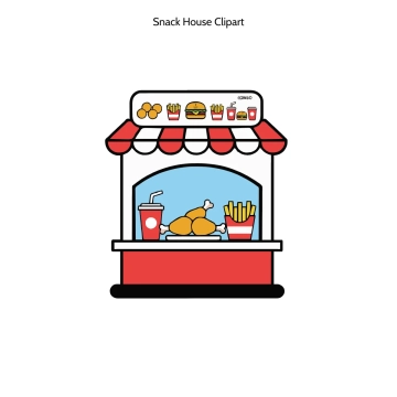 Free Snack House Vector Clipart (PNG, SVG) to Edit Online
