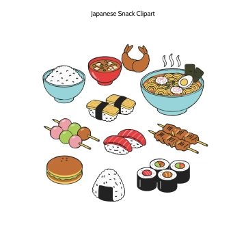 Free Japanese Snack Vector Clipart (PNG, SVG) to Edit Online
