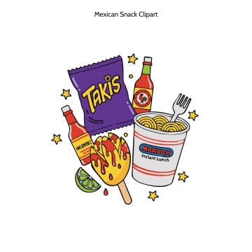 Free Mexican Snack Vector Clipart (PNG, SVG) to Edit Online