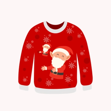 Free Santa Ugly Sweater Clipart Template to Edit Online