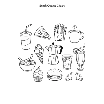 Free Snack Outline Vector Clipart (PNG, SVG) to Edit Online
