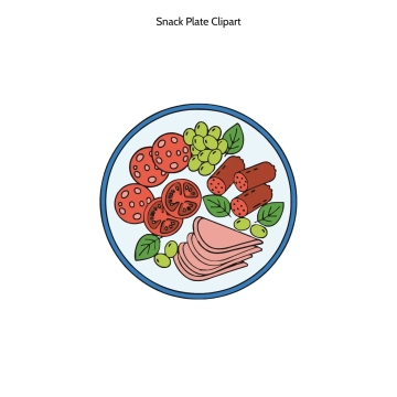 Free Snack Plate Vector Clipart (PNG, SVG) to Edit Online