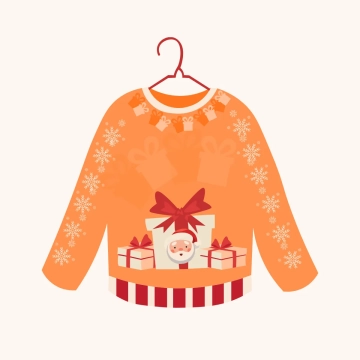 Free Gift Ugly Sweater Clipart Template to Edit Online