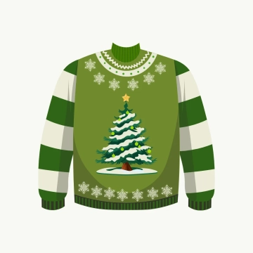 Free Christmas Ugly Sweater Clipart Template to Edit Online