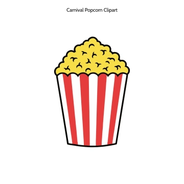 Free Carnival Popcorn Vector Clipart (PNG, SVG) to Edit Online