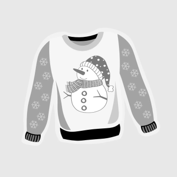 Free Silver Ugly Sweater Clipart Template to Edit Online