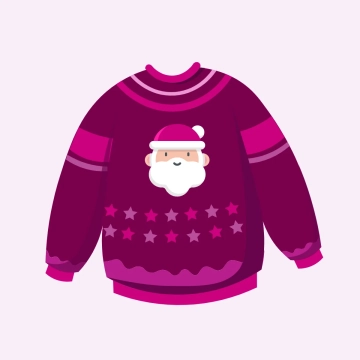 Free Pink Ugly Sweater Clipart Template to Edit Online