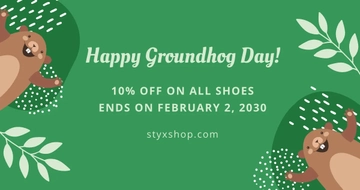 Free Happy Groundhog Day Facebook Post Template to Edit Online