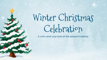 Free Winter Christmas Presentation Template to Edit Online