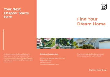 Free A3 Real Estate Brochure Template to Edit Online