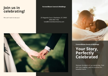 Free A3 Wedding Brochure Template to Edit Online