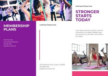 Free A3 Fitness Brochure Template to Edit Online