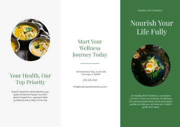 Free A3 Dietitian Brochure Template to Edit Online