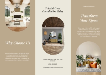 Free Brown A3 Interior Brochure Template to Edit Online