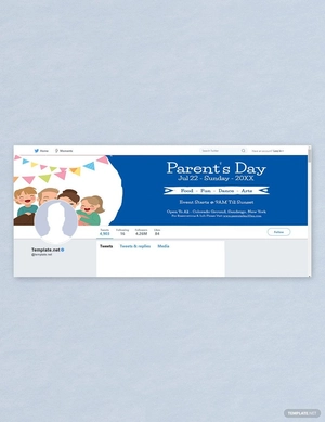 Parent's Day Twitter Header Cover Template