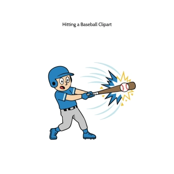 Free Hitting Baseball Vector Clipart (PNG, SVG) to Edit Online