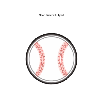Free Neon Baseball Vector Clipart (PNG, SVG) to Edit Online