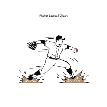Free Pitcher Baseball Vector Clipart (PNG, SVG) to Edit Online