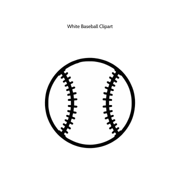 Free White Baseball Vector Clipart (PNG, SVG) to Edit Online