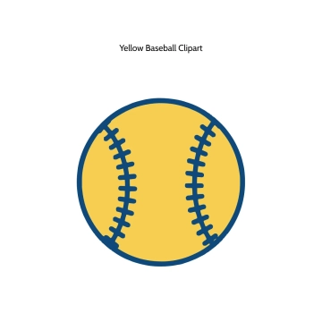 Free Yellow Baseball Vector Clipart (PNG, SVG) to Edit Online