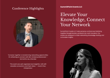 Free Elegant A3 Conference Brochure Template to Edit Online