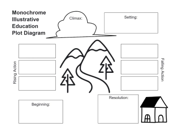 Free Monochrome Illustrative Education Plot Diagram to Edit Online