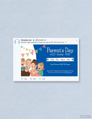 Parent's Day Twitter Post Template