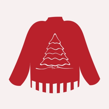 Free Minimalist Ugly Sweater Clipart Template to Edit Online