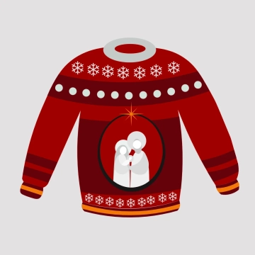 Free Nativity Ugly Sweater Clipart Template to Edit Online