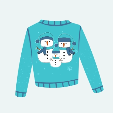 Free Cute Snowman Ugly Sweater Clipart Template to Edit Online