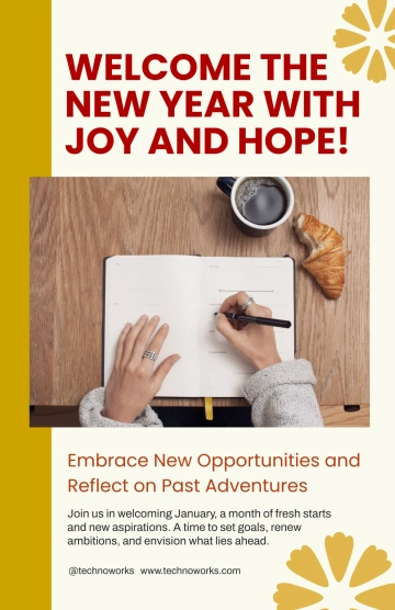 Free January Poster Template to Edit Online