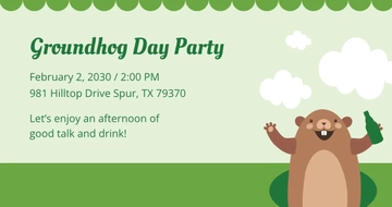 Free Groundhog Day Party Facebook Post Template to Edit Online