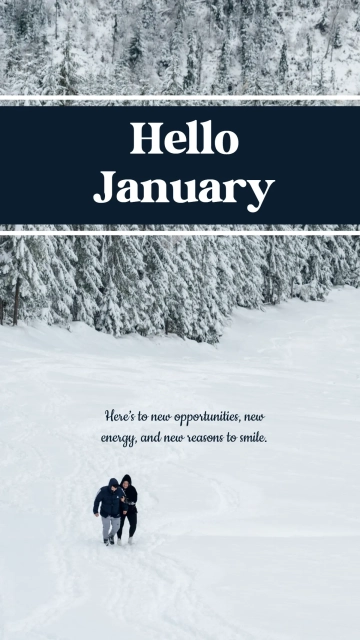 Free January Mobile Wallpaper Template to Edit Online