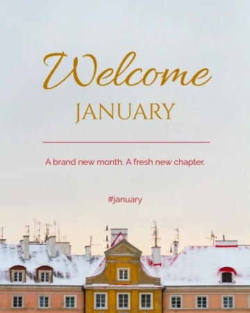 Free Welcome January Template to Edit Online