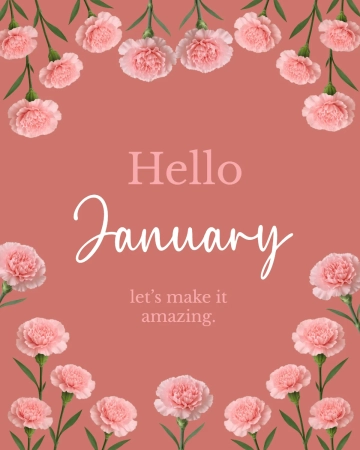 Free Floral January Template to Edit Online