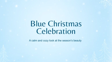 Free Blue Christmas Presentation Template to Edit Online