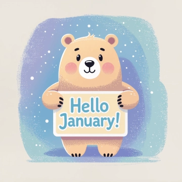 Free January Illustration Template to Edit Online