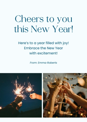 Free Friends New Year Wishes Template to Edit Online