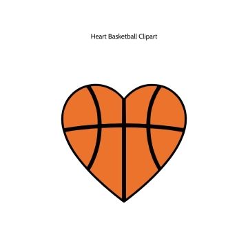 Free Heart Basketball Vector Clipart (PNG, SVG) to Edit Online