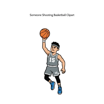Free Someone Shooting Basketball Vector Clipart (PNG, SVG) to Edit Online