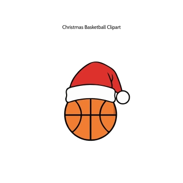 Free Christmas Basketball Vector Clipart (PNG, SVG) to Edit Online