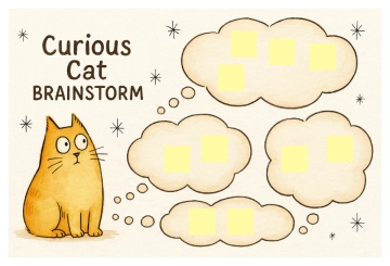 Free Curious Cat Brainstorm to Edit Online